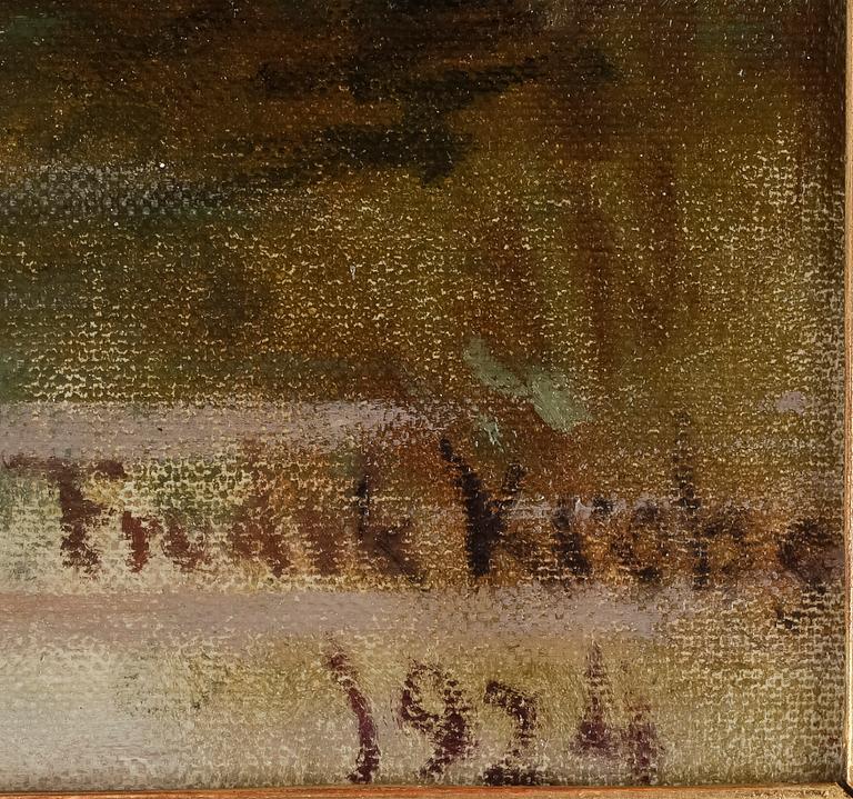 FREDRIK KREBS, olja på duk. Signerad och daterad 1924.