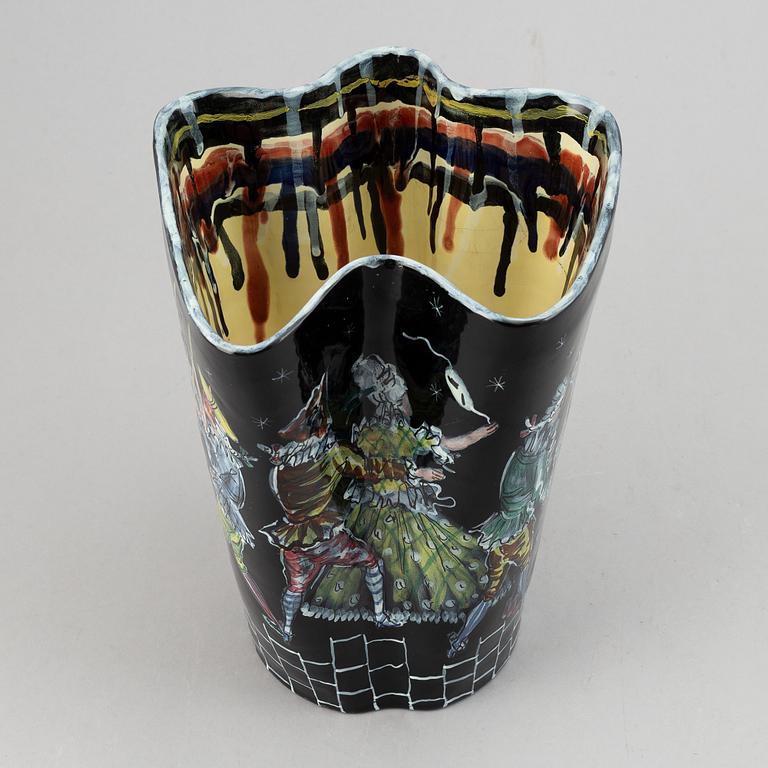 San Polo, a glazed ceramic vase, Venice, Italy probably 1950's.