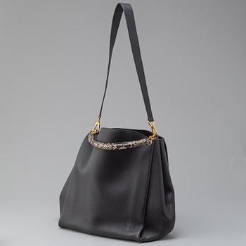 Black Parnassea Python Handle Babylon Tote Bag.