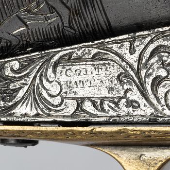 A Colt 1849 pocket percussion revolver, no 68741 for 1853.