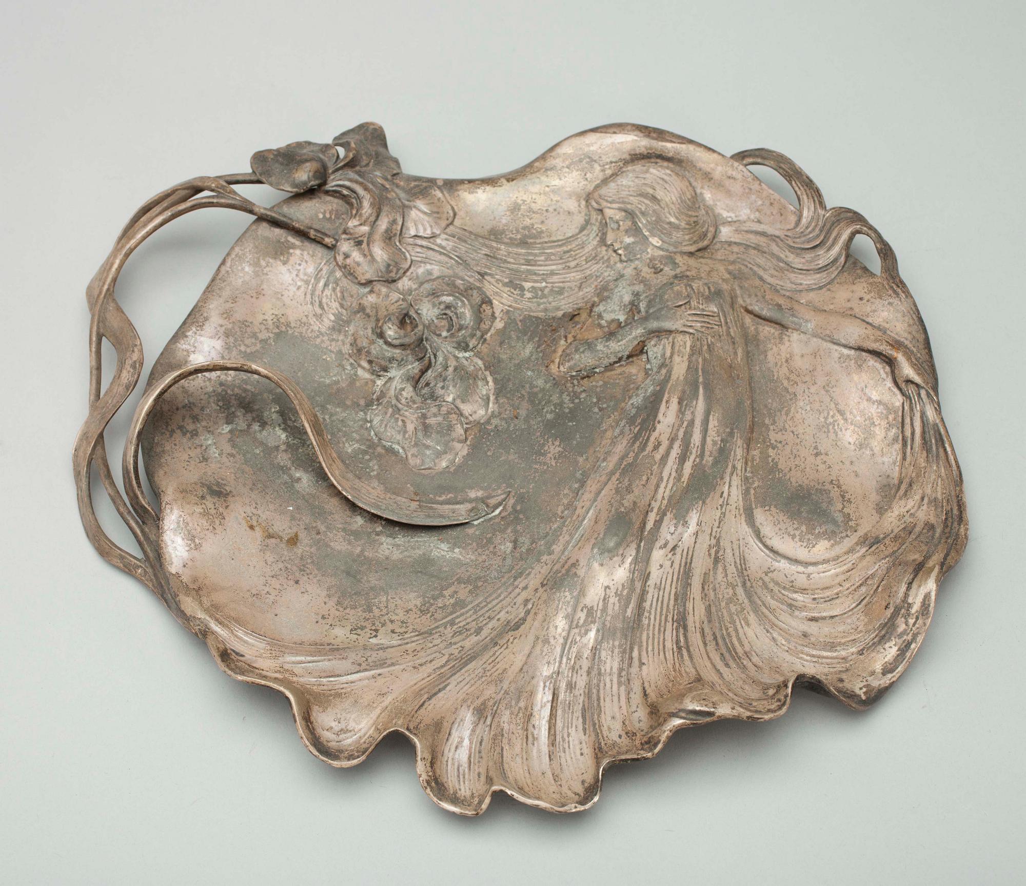 FAT, Art nouveau, försilvrat tenn.