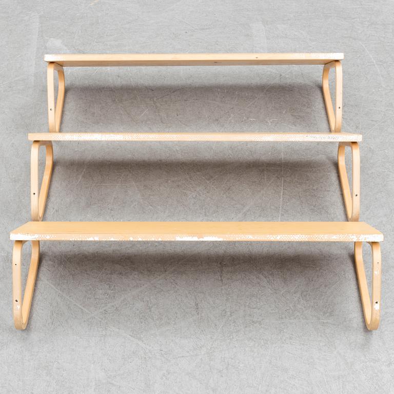 Three shelves by Alvar Aalto, Artek, second half of the 20th century.