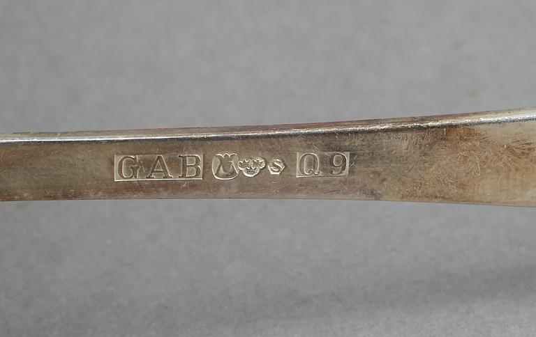 BESTICKSERVIS, 99 delar, "Rosenholm", Guldsmedsaktiebolaget GAB, Stockholm, mestadels 1964-1966. Vikt ca 3035 gram.