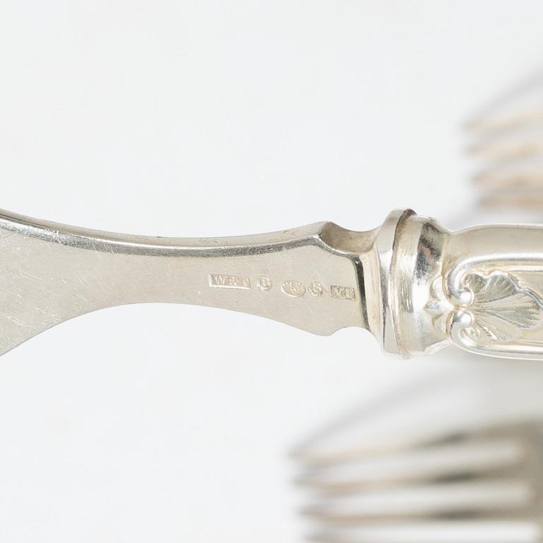 Wallin & Thorsen, bestickservis, silver, ca 157 delar, "Olga", Borås 1947.