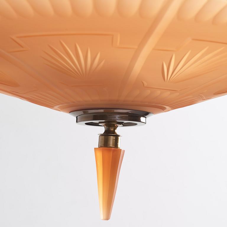 Harald Notini, taklampa, modell "6544", Arvid Böhlmarks Lampfabrik, 1930-tal.