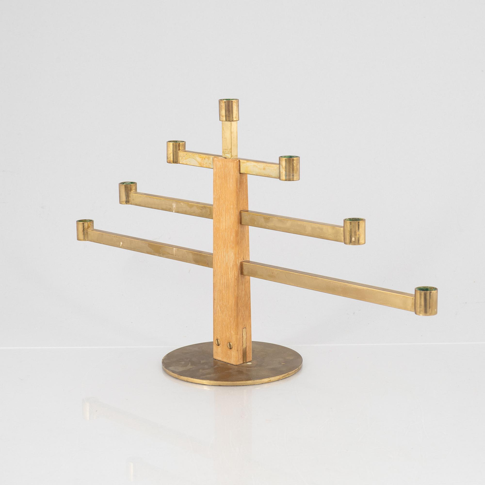 Hans-Agne Jakobsson, a model L 54 candelabrum, Markaryd, mid-20th Century.