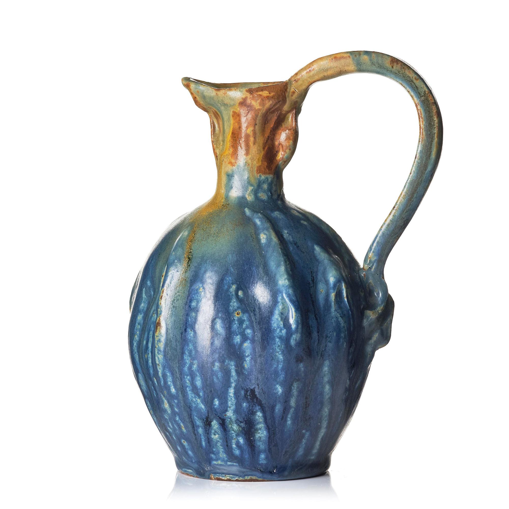 Nils Barck, a stoneware pitcher, probably executed in France, ca 1900.