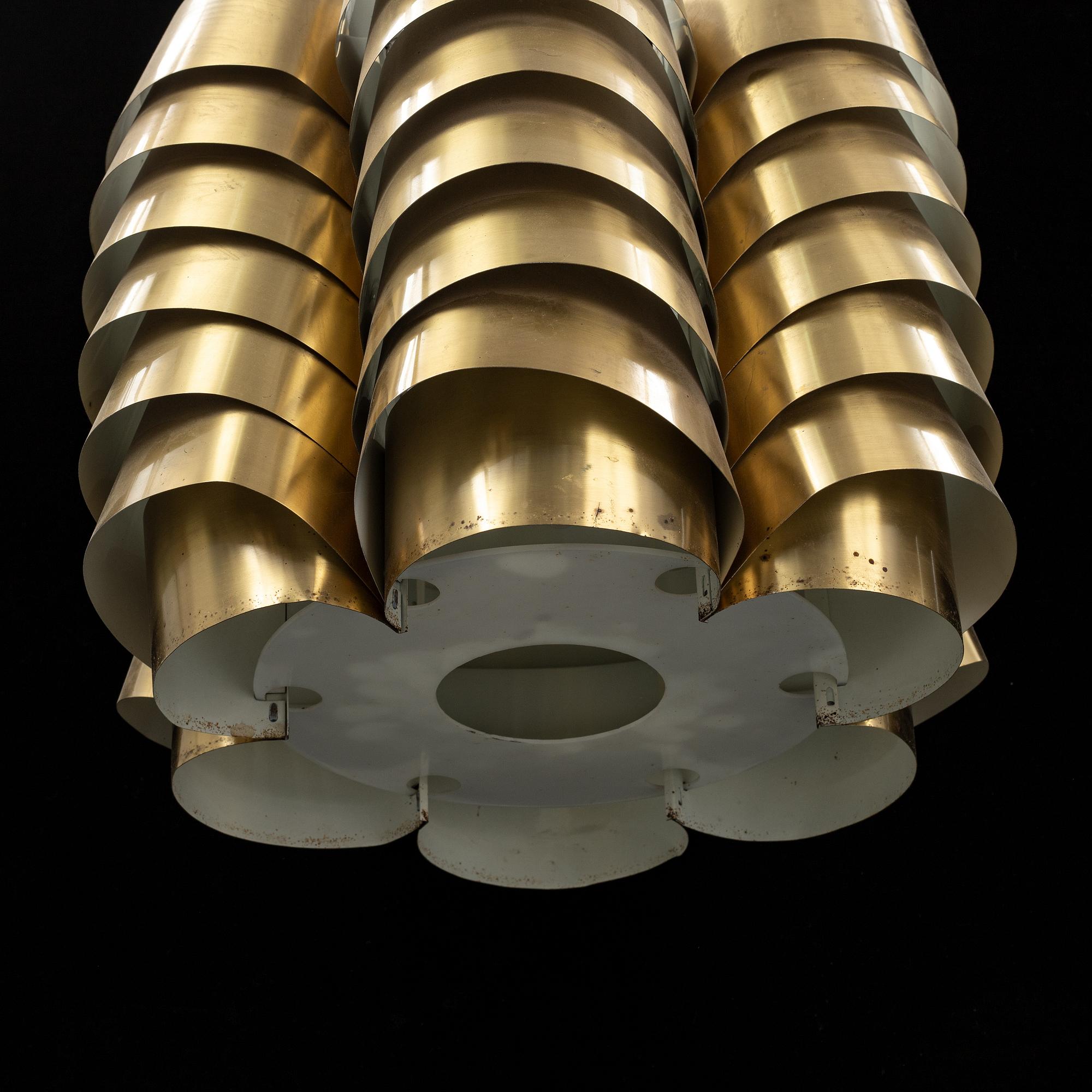 Torsen Orrling, a pair of TN42/m ceiling lights, for Hans-Agne Jakobsson AB, designed 1973.