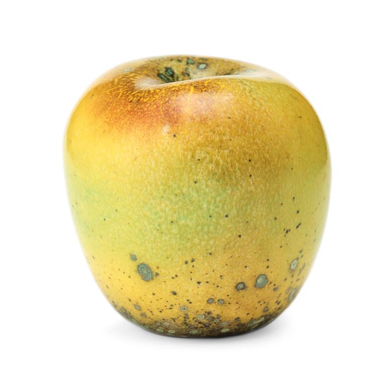 Hans Hedberg, A Hans Hedberg faience sculpture of an apple, Biot France.