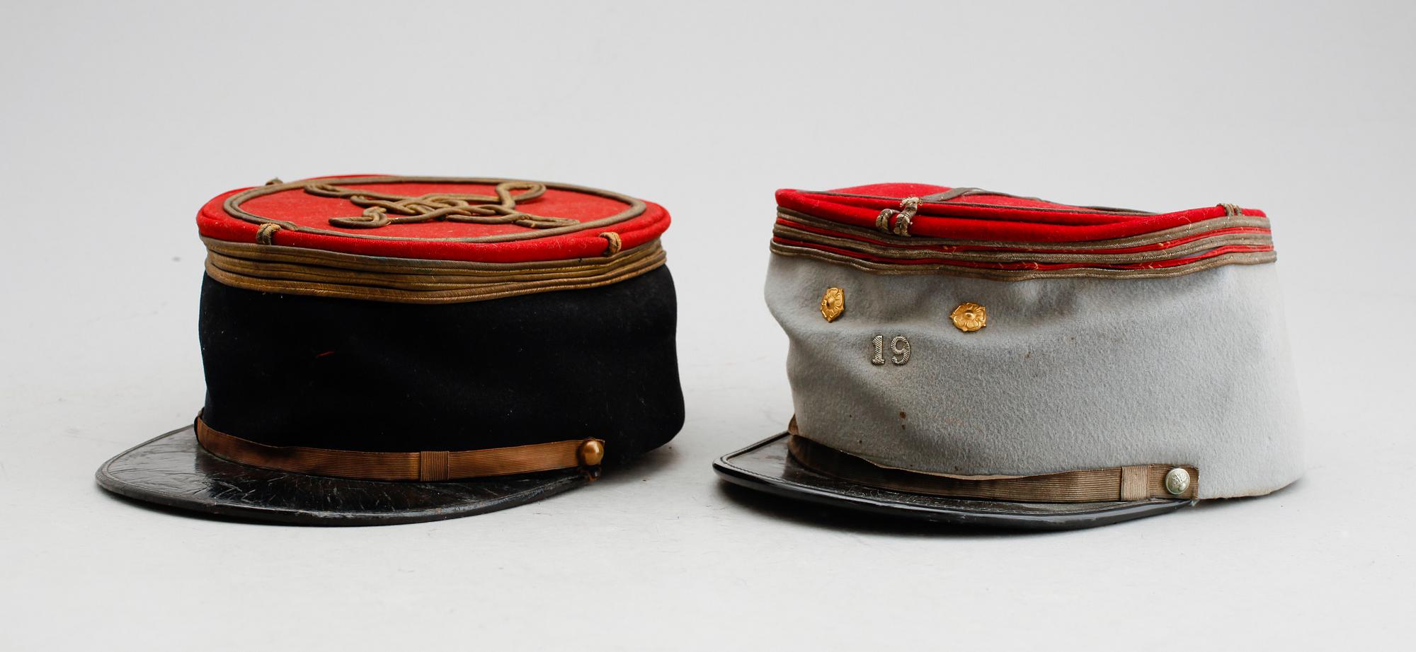 OFFICERSHATTAR, 2 st, Sverige, 1800-/1900-tal.