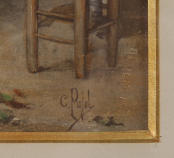 HANDKOLORERADE TRYCK, ett par, omkring sekelskiftet 1800/1900.