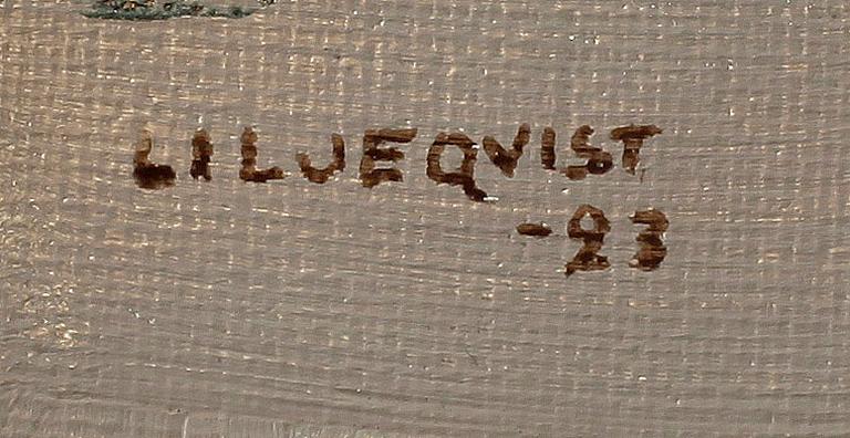 OKÄND KONSTNÄR, olja på duk, signerad Liljeqvist samt daterad 23.