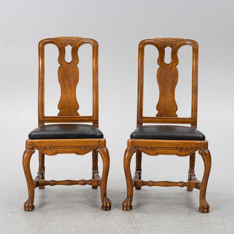 A pair of Late Baroque Chairs, a. mid-18th century.
