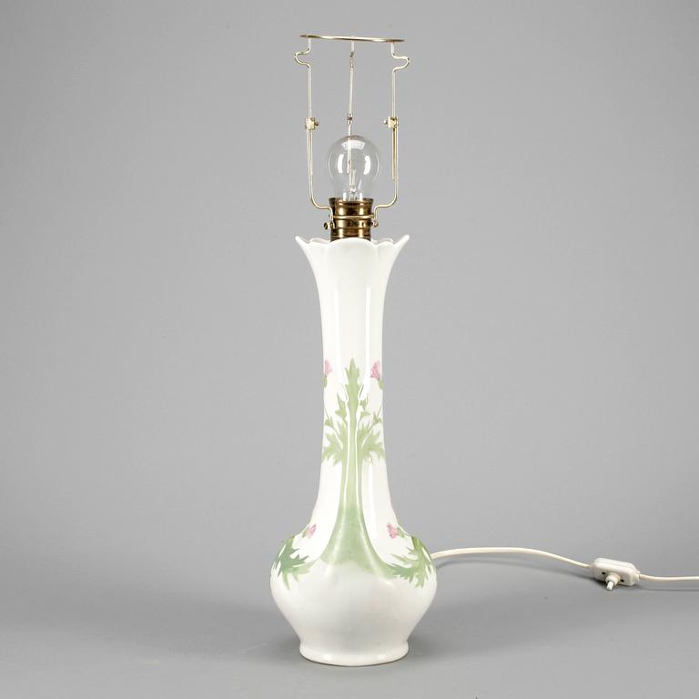 BORDSLAMPA, Porslin, jugend, Rörstrand, 1900-talets första hälft.