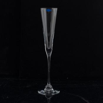 Heikki Orvola, champagne glasses, 12 pcs, "Aurora", Nuutajärvi Notsjö, Arabia, Finland.