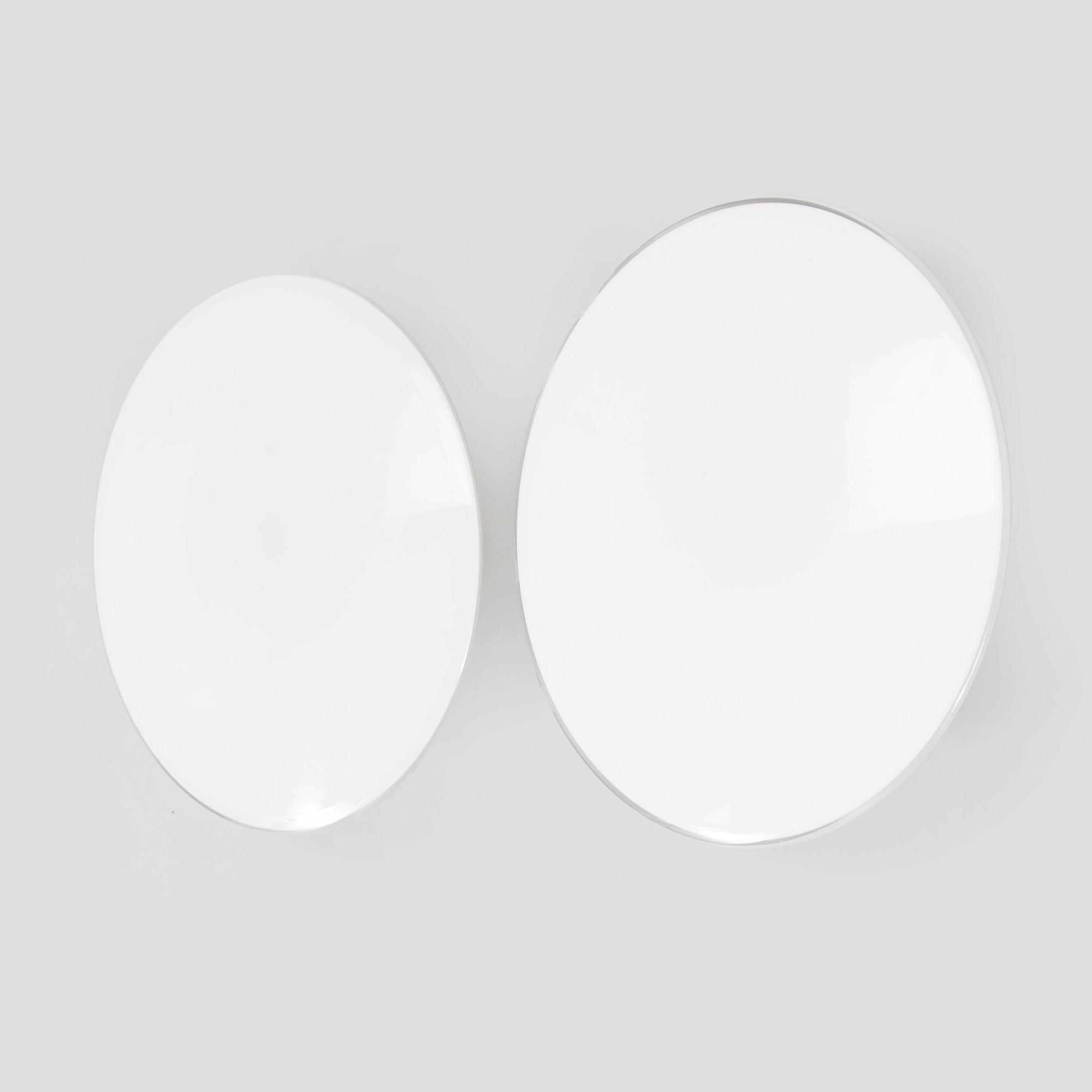 Arne Jacobsen, a pair of ceiling lamps/wall lamps, "AJ-Eklipta", Louis Poulsen, Denmark.