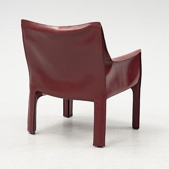 Mario Bellini, a leather '413 CAB' armchair, Cassina, Italy.