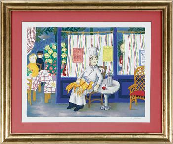 Lennart Jirlow · LENNART JIRLOW, färglitografi, signerad och numrerad 43/180.