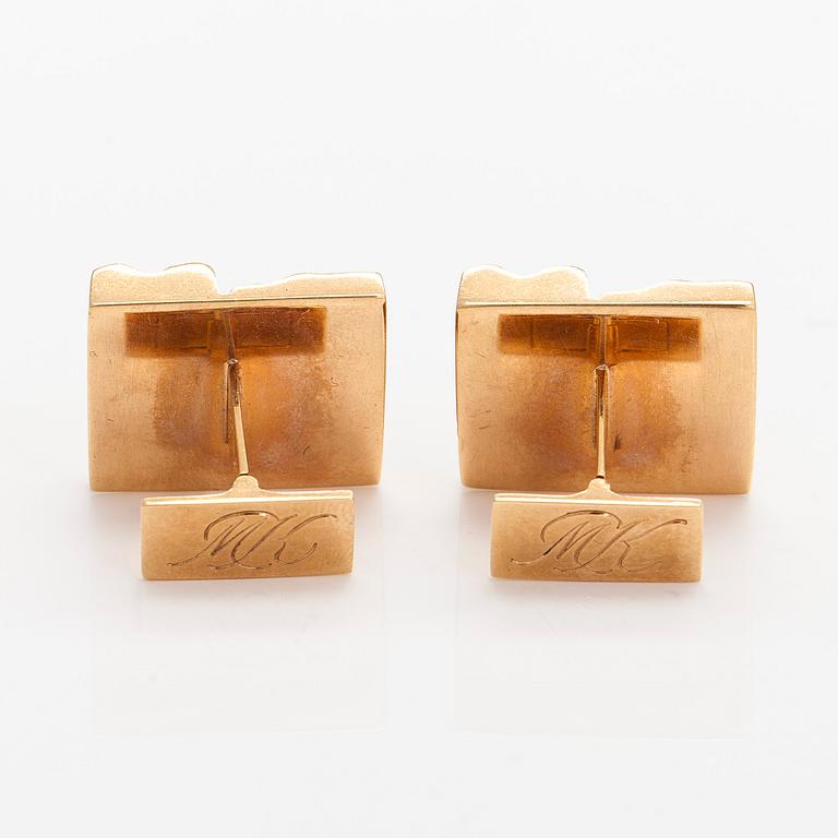 Björn Weckström, cufflinks, "Quadrate forms", 14K gold, Lapponia 1972.