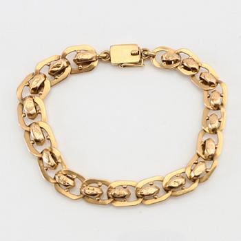 An 18K gold bracelet by E Johansson Gävle 1922.