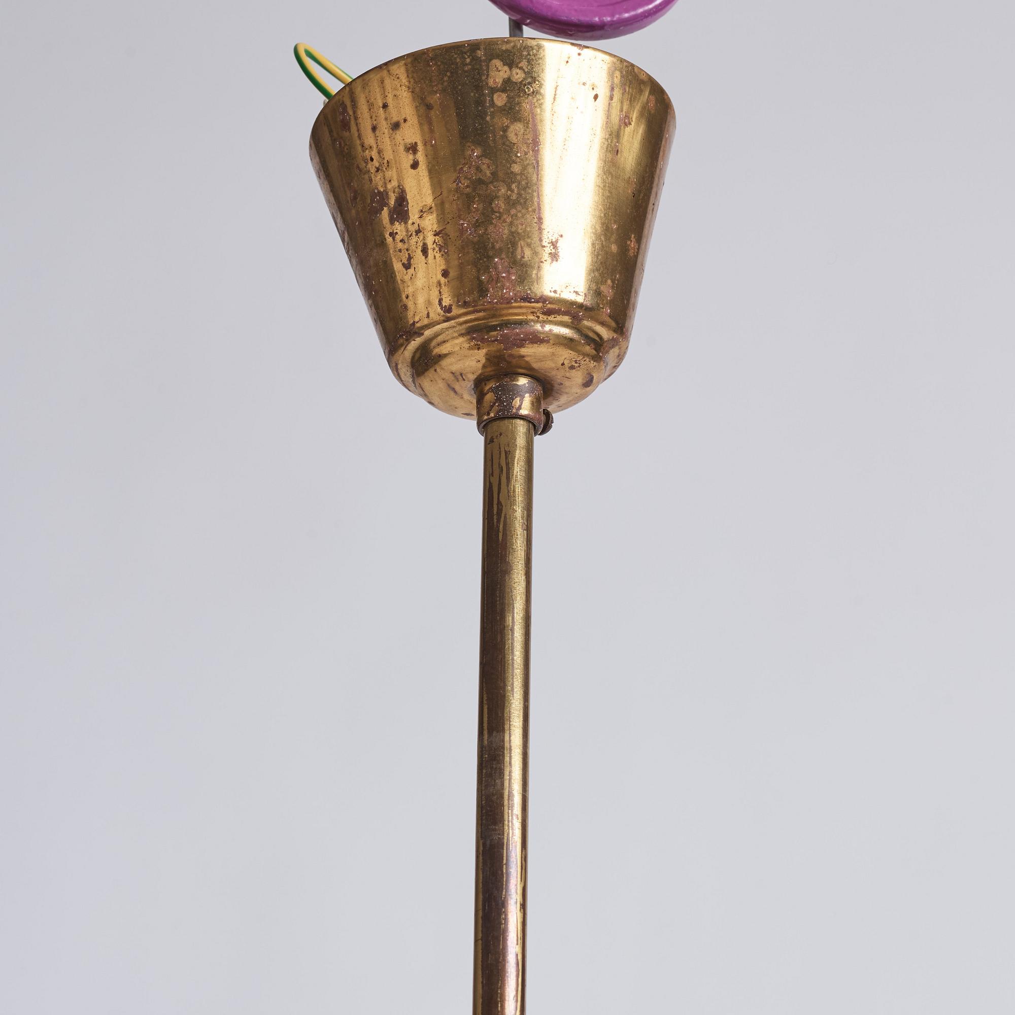 Harald Notini, taklampa, "modell 11555" Arvid Böhlmarks Lampfabrik, 1940-tal.