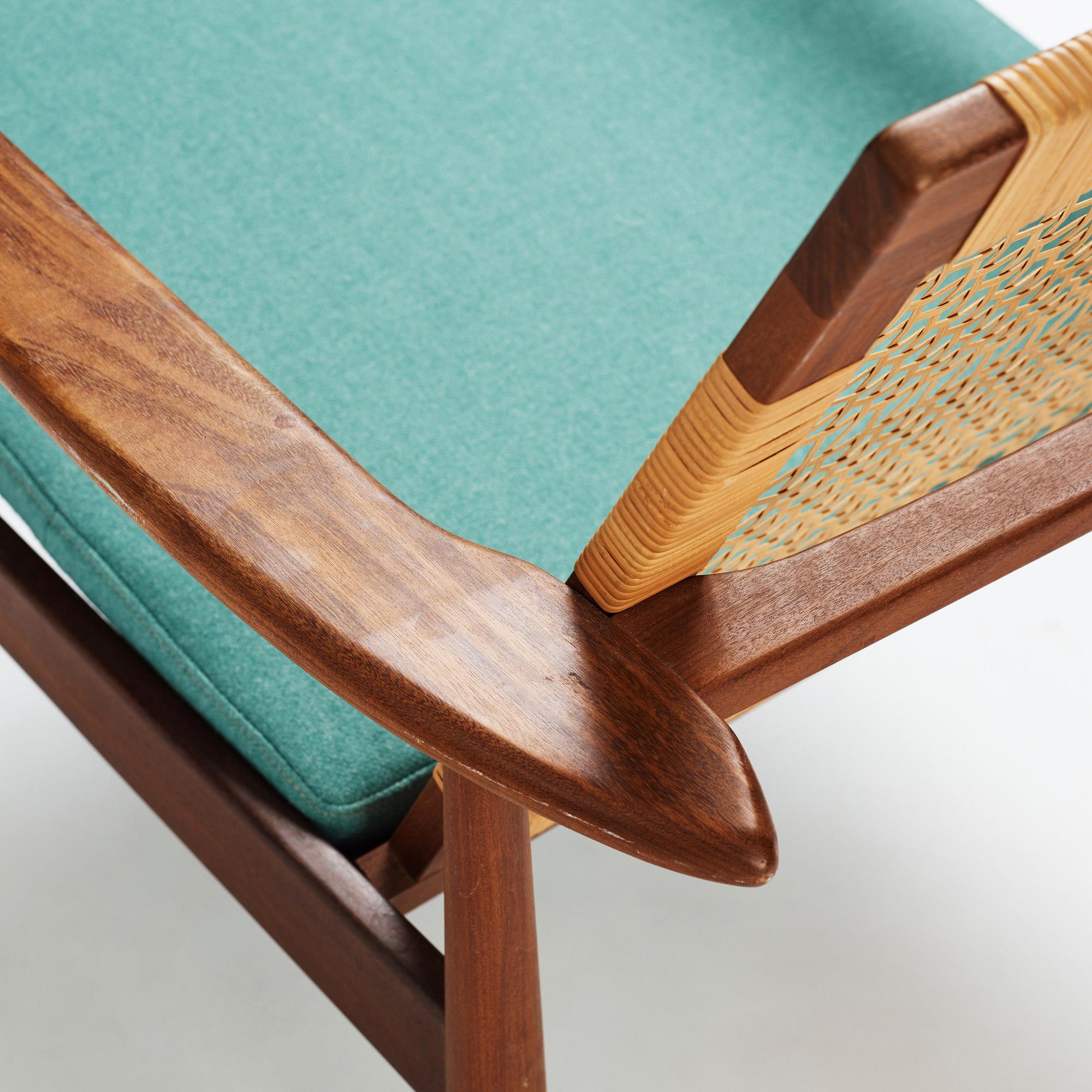 Hans Olsen, a model 519 teak easy chair for Juul Kristensen, Denmark, 1950's.