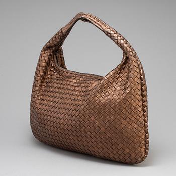 BOTTEGA VENETA, a intrecciato metallic leather hobo bag.