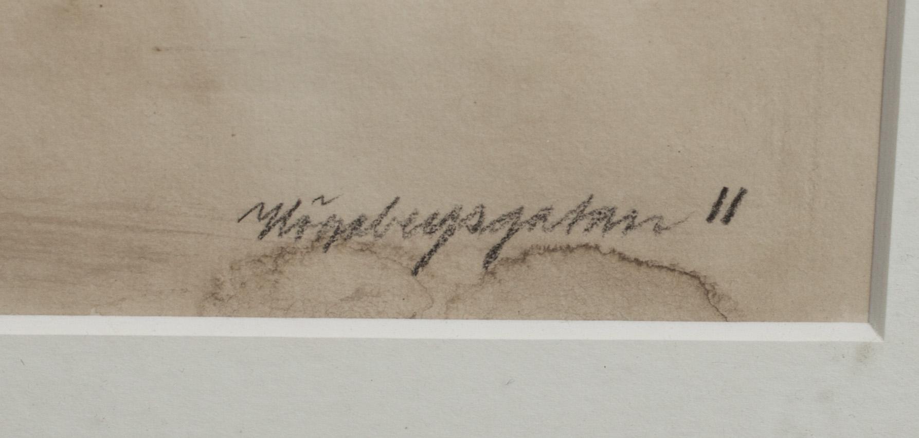 ERIK LANGEMARK, akvarell på papper. Signerad.