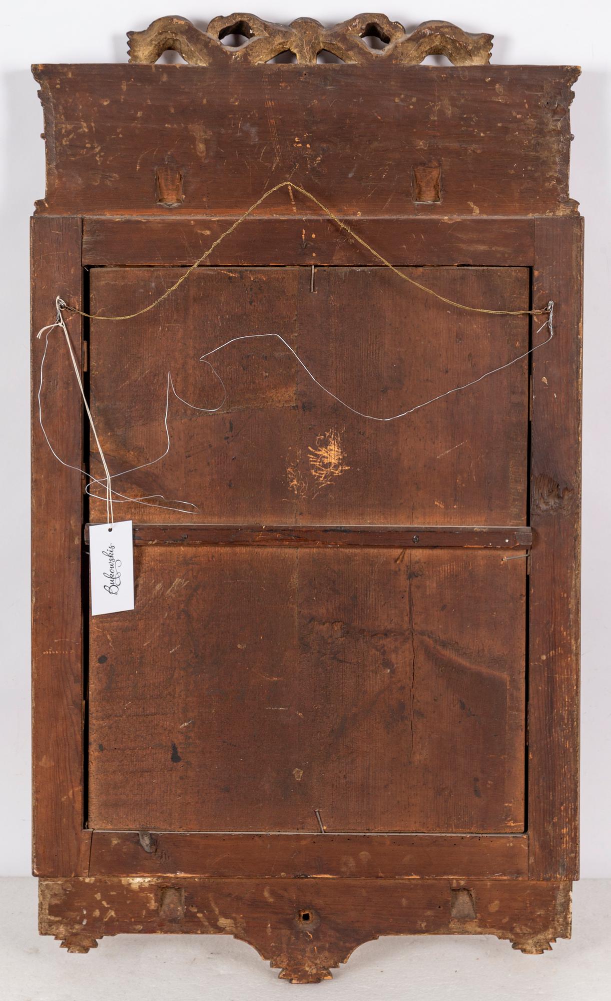 Spegel, sengustaviansk, omkring 1800.