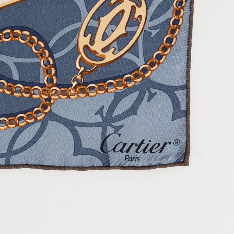Cartier, a twill silk scarf.