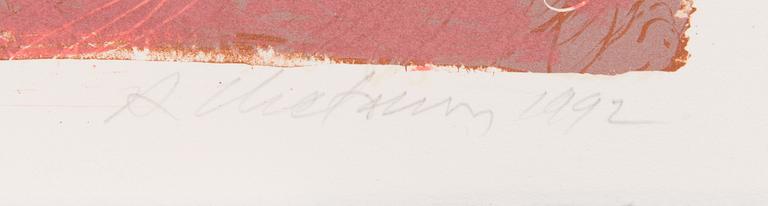 Reino Hietanen, lithograph, signed and dated 1992, numbered 7/30.