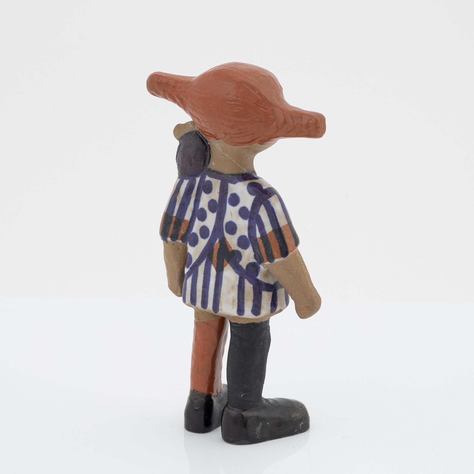 Lisa Larson, figurin, stengods, "Pippi långstrump", Gustavsberg.