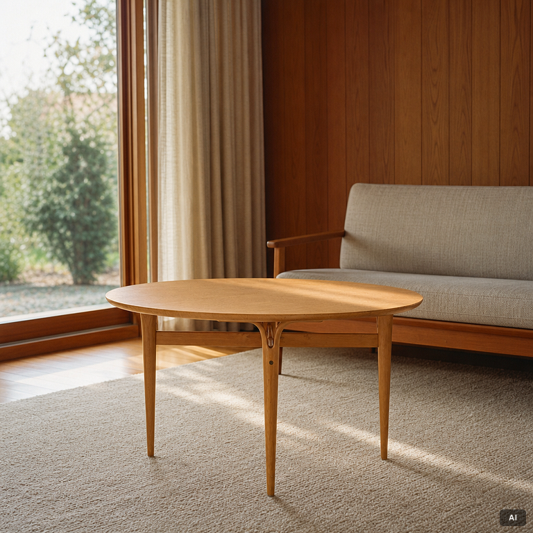 Bruno Mathsson, a coffee table, Firma Karl Mathsson, Sweden, 1978.