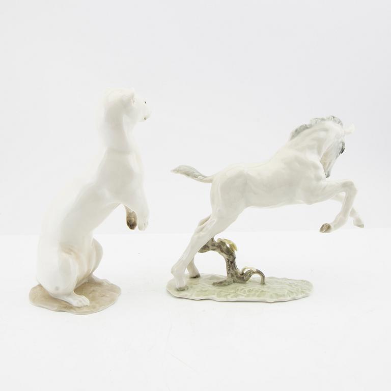 Figurines 2 pcs Hutschenreuther Germany mid-20th century porcelain.