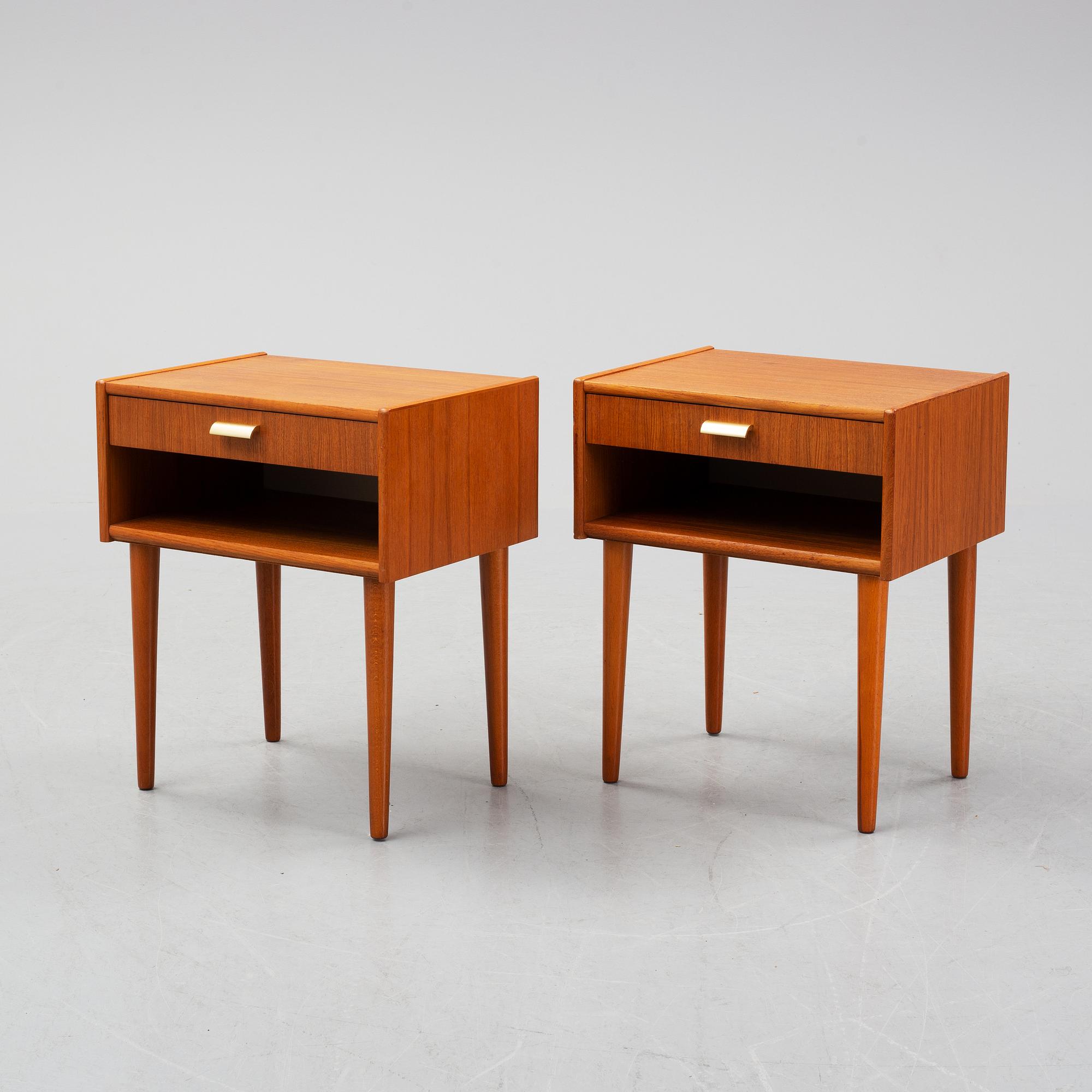 A pair of bedside tables from the second half of the 20th century.