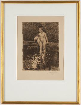 ANDERS ZORN, etching, 1912, signed in pencil.