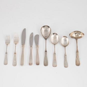 Eric Löfman, an 80-piece Swedish silver cutlery service, model 'Uppsala', MGAB, Lidköping, including 1977.
