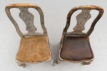 STOLAR, 1 par, rokoko, 1700-tal.