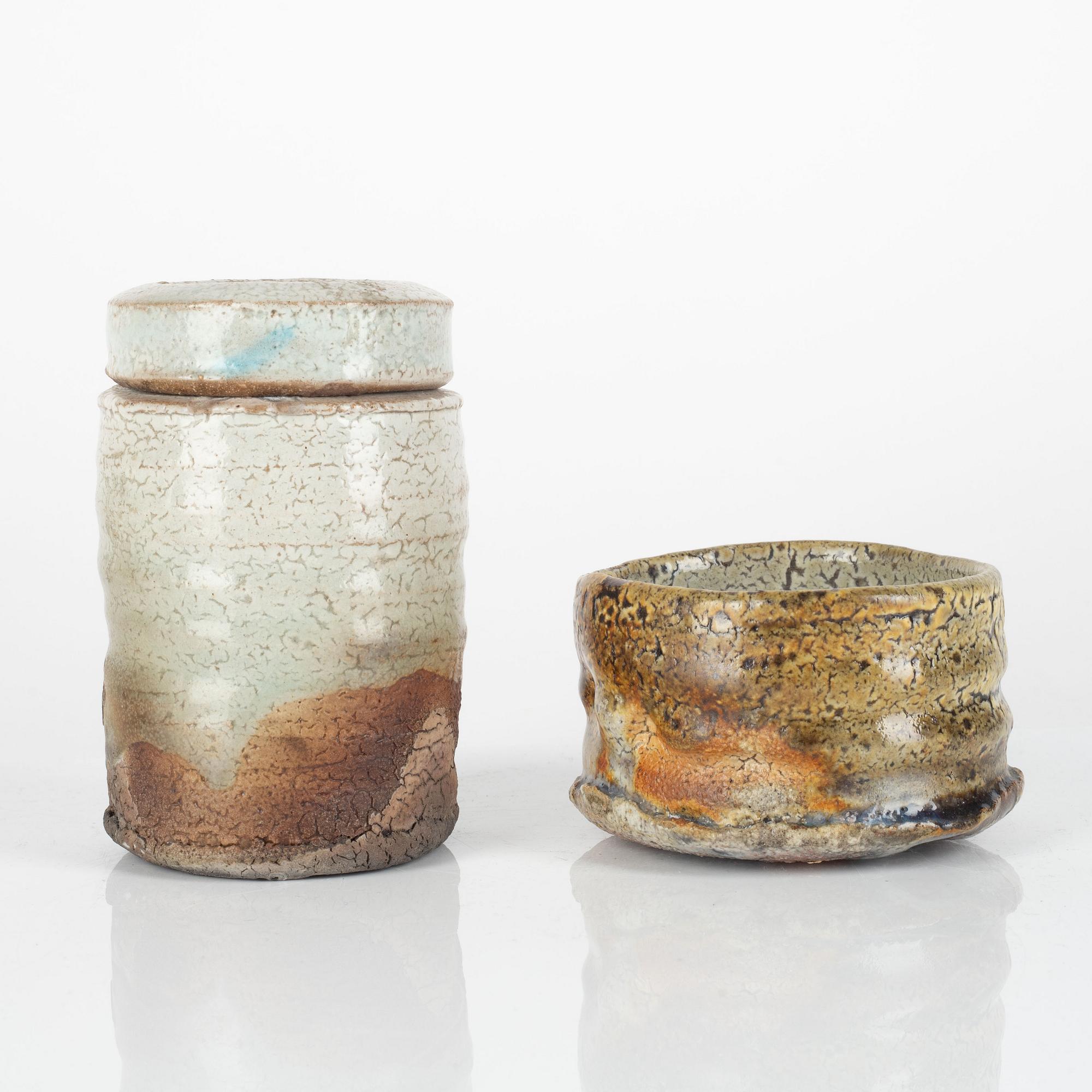 Kim Holm, bowl and lidded bowl, Denmark, circa 2000.