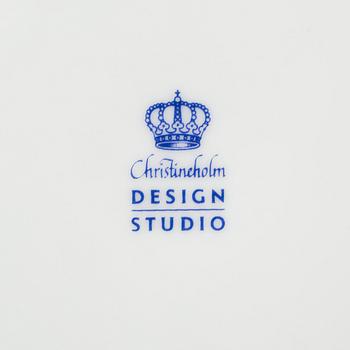 SERVIS, glas och porslin, 24 + 62 delar, "Solros", Christineholm Design.