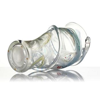 Ulrica Hydman-Vallien, a glass vase, Kosta Boda, Sweden 1988.