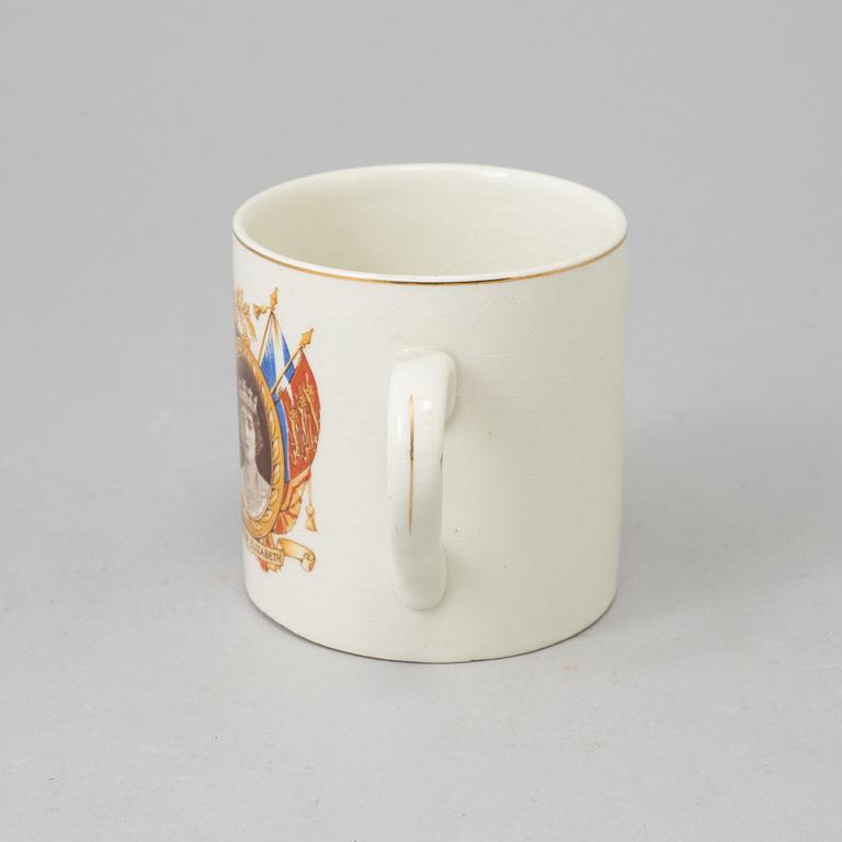 A coronation mug of King George VI and Queen Elisabeth 1937.