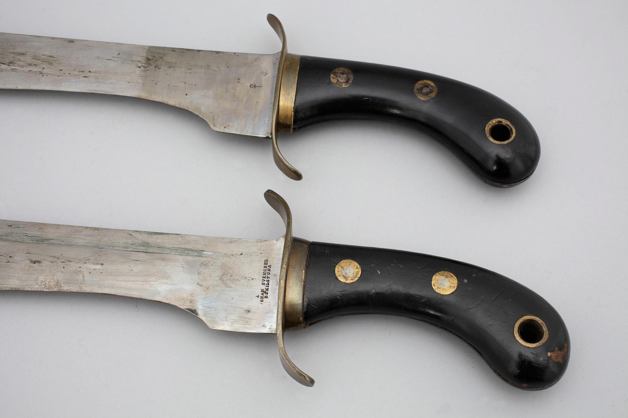 FASKINKNIVAR, 2 st, Sverige, m/1848.