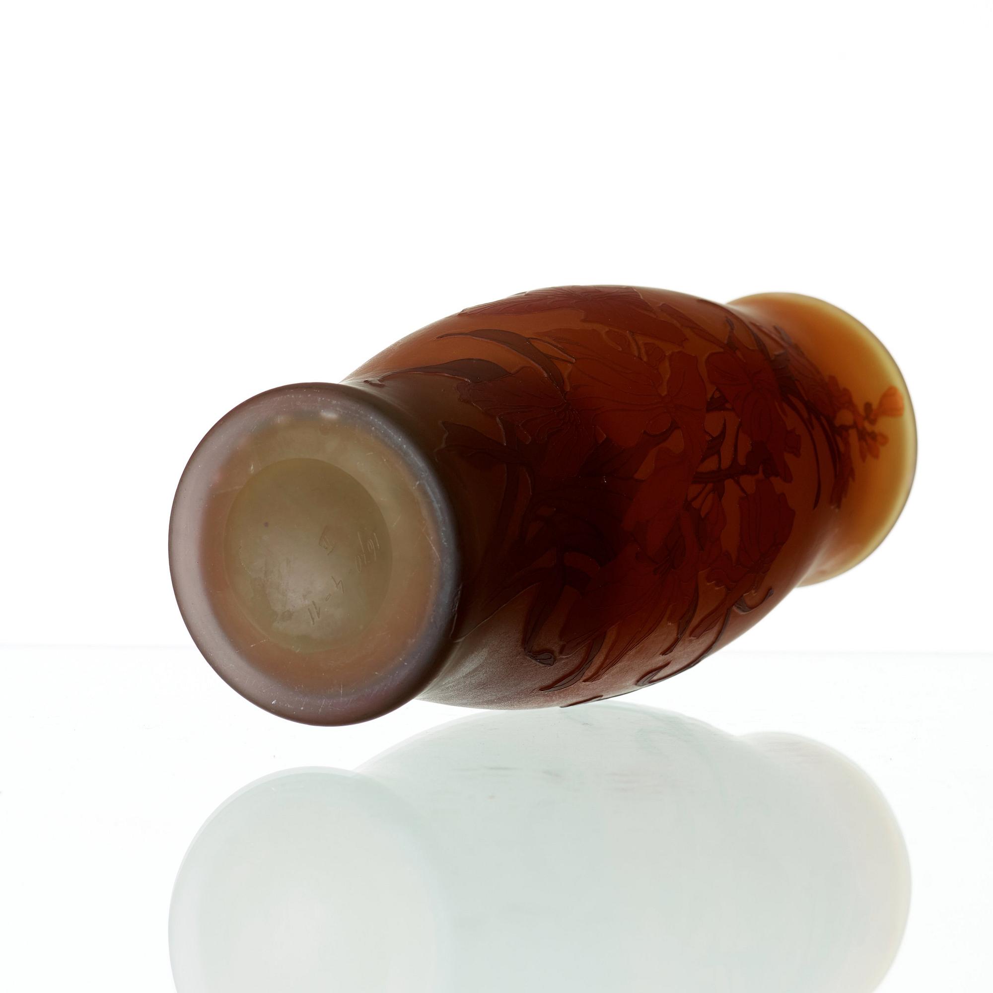 FRITZ BLOMQVIST, an Art Nouveau cameo glass vase, Orrefors, Sweden 1915-16.