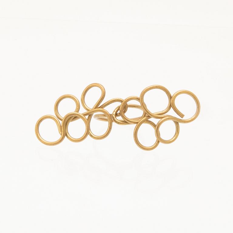 Berit Johansson, rings 5 pcs brass and white metal.
