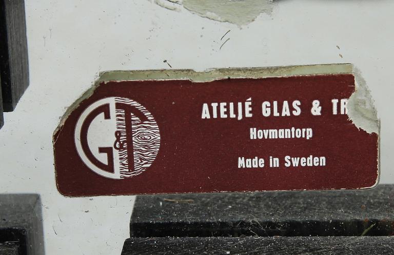 SPEGEL, Ewa Wrangel och Lars-Göran Nilsson, GT Ateljé glas och trä, Hovmantorp, 1960-/70-tal.