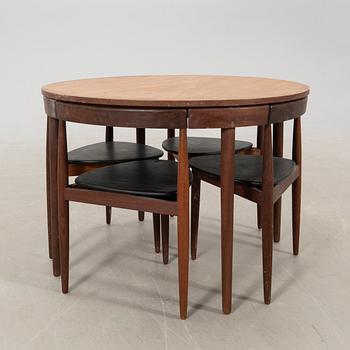 Hans Olsen, dining set 5 pcs, Frem Røjle, Denmark, 1950s.