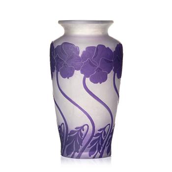 4. Karl Lindeberg, an Art Nouveau cameo glass vase, Kosta.