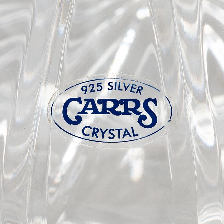 Carr's Ship's Decanter, cut crystal with a sterling silver collar, Sheffield, England 2001.