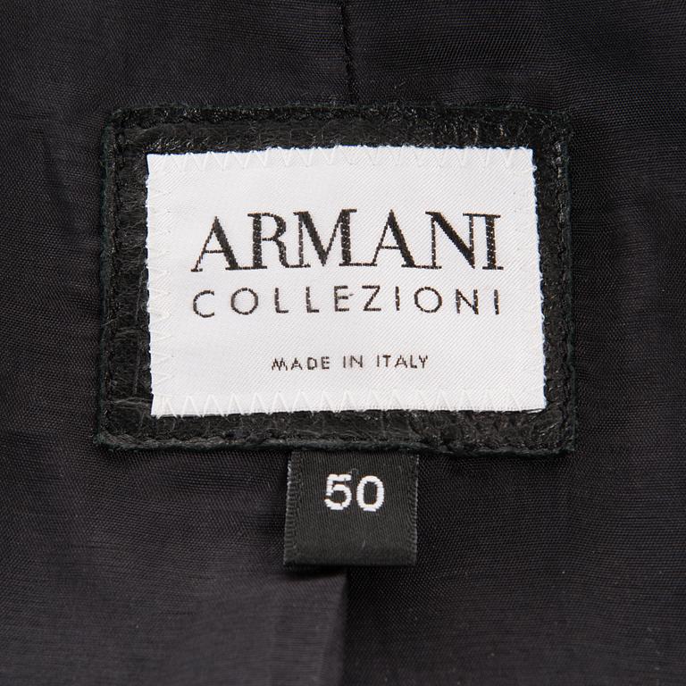 ARMANI COLLEZIONI LEATHER JACKET.